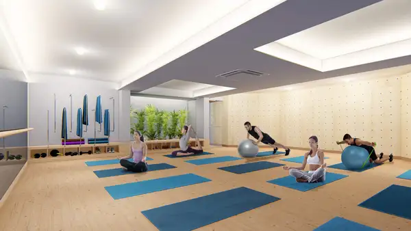 Our exercise studio is going to be a great spot for warming up, stretching, exercising and attending a wide range of classes!